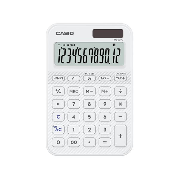 Calcolatrice da tavolo Casio MS-20YC-WE-W-EP con display extra-large …