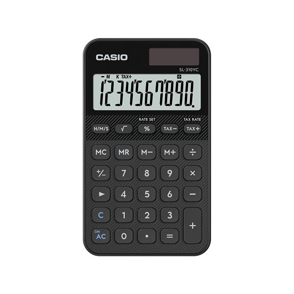 Calcolatrice tascabile Casio SL-310YC-BK-W-EP con display a 10 …