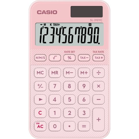 Calcolatrice tascabile Casio SL-310YC-LP-W-EP con display a 10 …