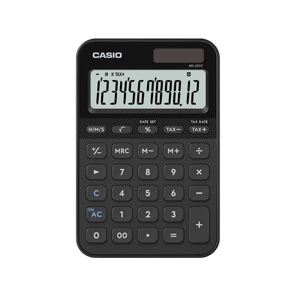 Calcolatrice da tavolo Casio MS-20YC-BK con display a …