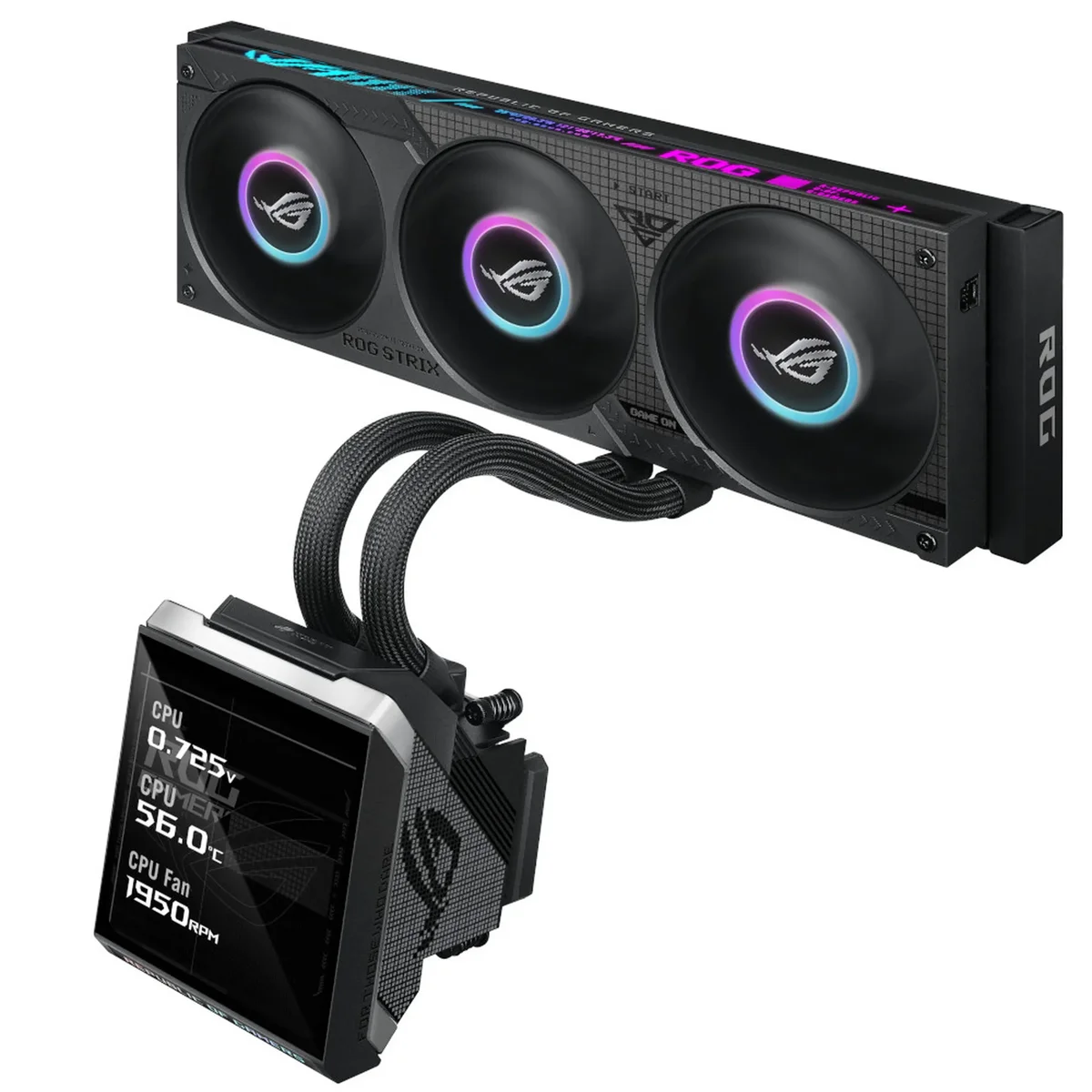 Asus ROG Strix SLC IV 360 ARGB LCD - Dissipatore AIO 360mm con display IPS 5.08" e ventole ARGB - Nero