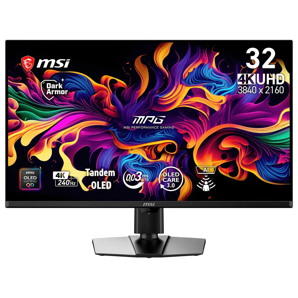 MSI MPG 322UR QD-OLED X24 - Monitor 32" 4K QD‑OLED 240Hz, HDR True Black 400, 0.03ms, HDMI 2.1