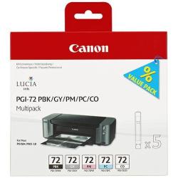 Canon Cartucce dʼinchiostro Multipack PGI-72 PBK/GY/PM/PC/CO, Resa standard, …