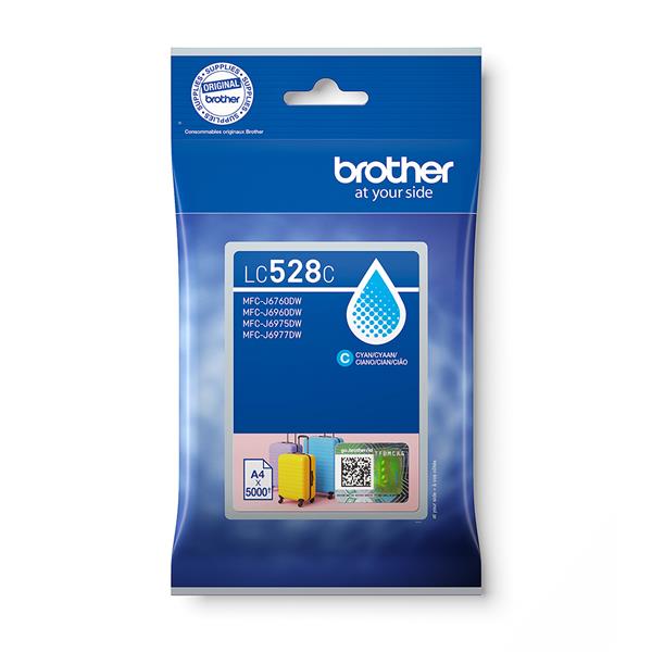 Brother LC528C, Ciano, 1 pz, 5000 pagine, Confezione singola