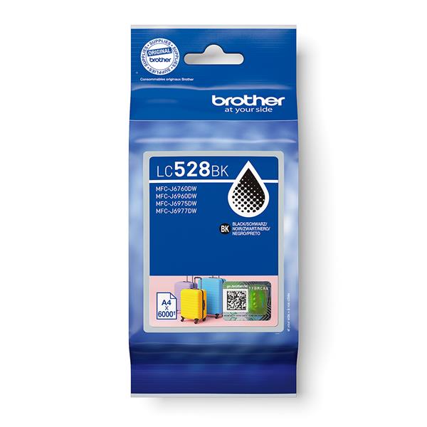 Brother LC528BK, Nero, 1 pz, 6000 pagine, Confezione singola