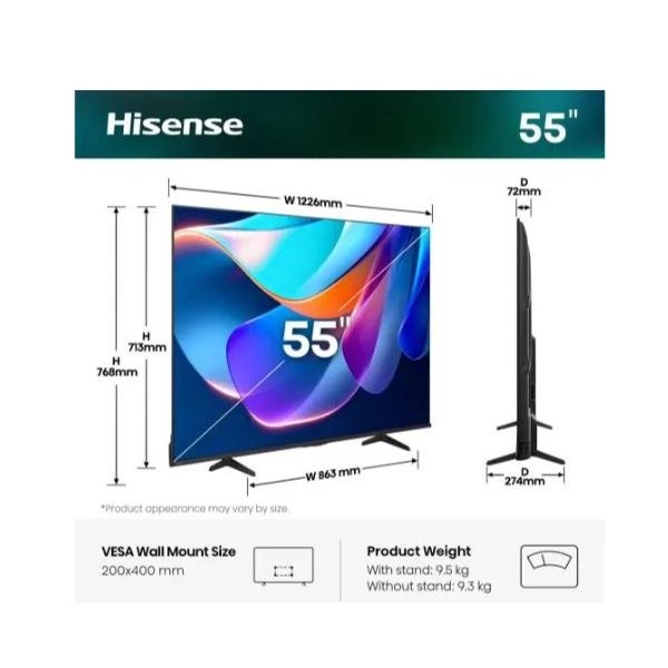 Smart TV LED 55" 4K UHD Hisense 55A69S …