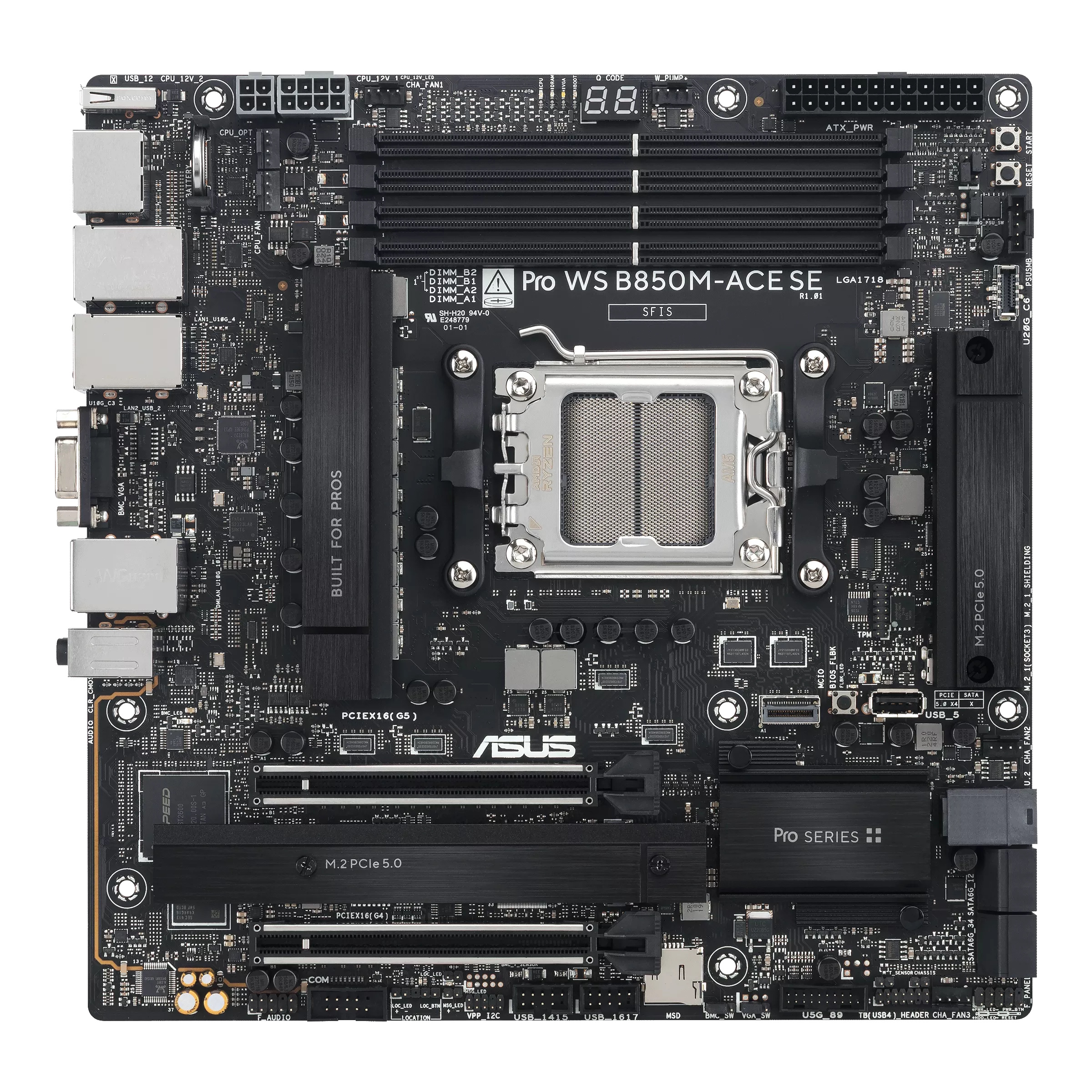 ASUS PRO WS B850M-ACE SE, AMD, Socket AM5, …