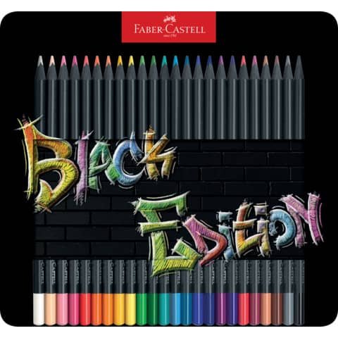 Matite colorate triangolare Black Edition - colori assortiti …