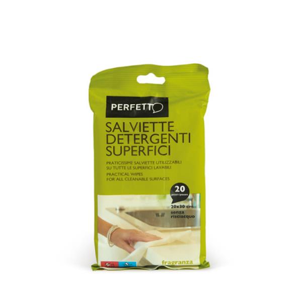 Salviette igienizzanti Perfetto 20x30 cm profumate bianco conf. …
