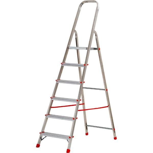 Scala in alluminio Scalamìa rinforzata Gierre 6 gradini …