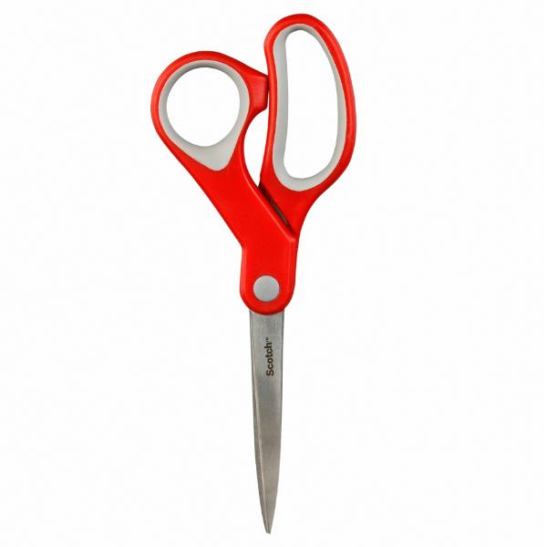 Forbici Comfort - 18 cm - impugnatura asimmetrica - lama in acciaio - rosso - Scotch