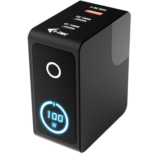 i-tec 100W Intelligent Multiport USB Charger, Interno, AC, 20 V, Nero