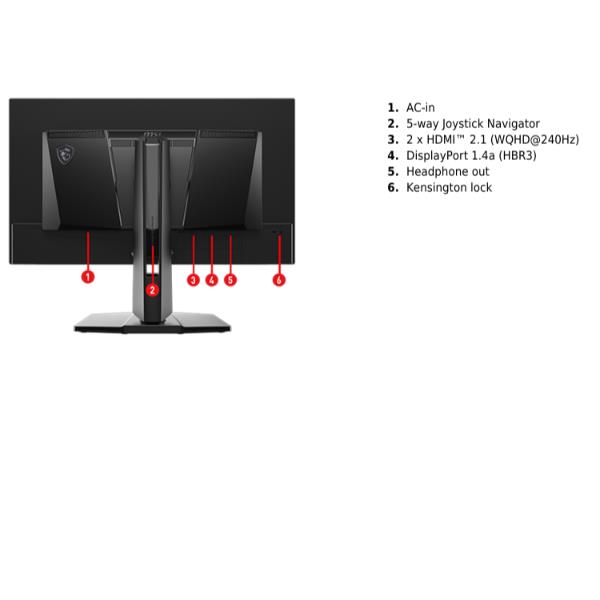 MSI MAG 274QP QD-OLED X24, 67,3 cm (26.5ʺ), 2560 x 1440 Pixel, Wide Quad HD, QD-OLED, 0,03 ms, Nero
