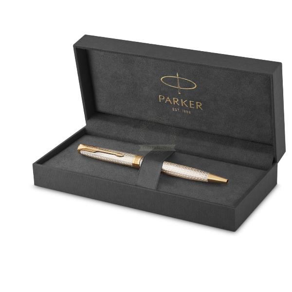 Penna a sfera Parker Sonnet Premium Silver Mistral …