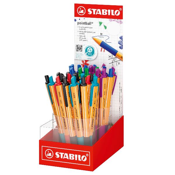 Set 38 penne a sfera STABILO pointball® Display …