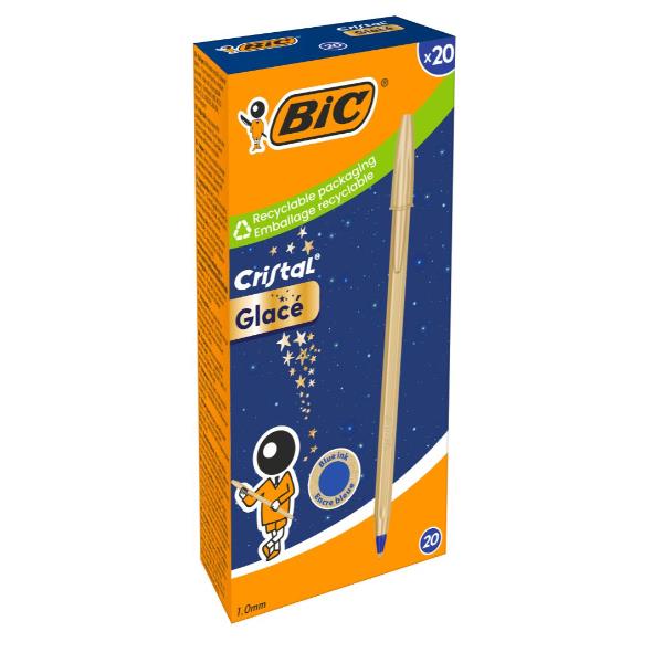 Penna a sfera BIC Cristal Glace dorata inchiostro …