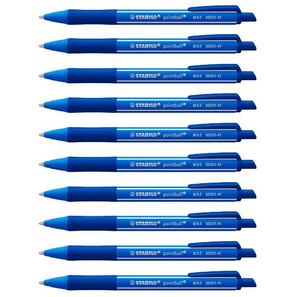 Penna a sfera STABILO pointball colorful blu