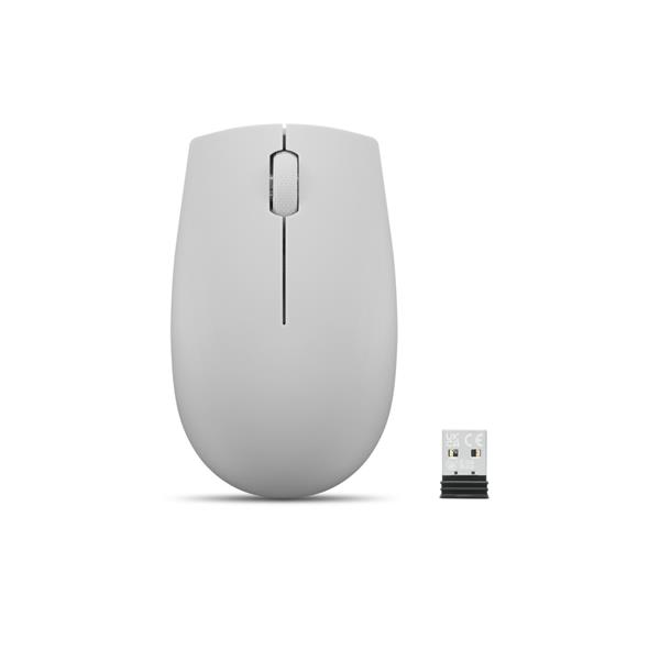 Lenovo Mouse wireless 300 compatto (Grigio Artico), Ambidestro, …
