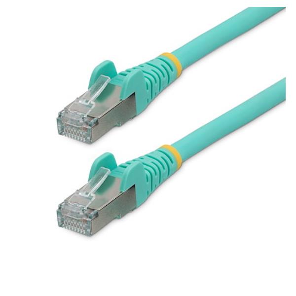 StarTech.com Cavo Ethernet CAT 6a - 7m - Acqua - Cavo di rete LAN Low Smoke Zero Halogen (LSZH) - 10GbE 500MHz 100W PoE++ - Filo/Cavo patch schermato S/FTP con spinotto RJ45 antigroviglio e rilievi di trazione, 7 m, Cat6a, S/FTP (S-STP), RJ-45, RJ-45, Colore acqua