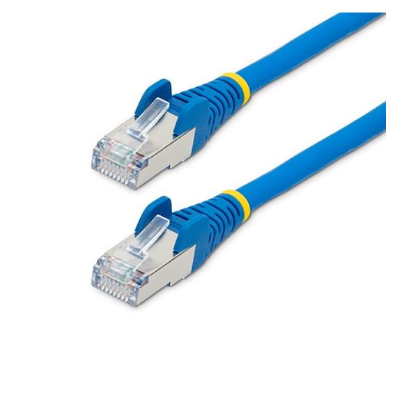 StarTech.com Cavo Ethernet CAT 6a - 5m - Blu - Cavo di rete LAN Low Smoke Zero Halogen (LSZH) - 10GbE 500MHz 100W PoE++ - Filo/Cavo patch schermato S/FTP con spinotto RJ45 antigroviglio e rilievi di trazione, 5 m, Cat6a, S/FTP (S-STP), RJ-45, RJ-45, Blu
