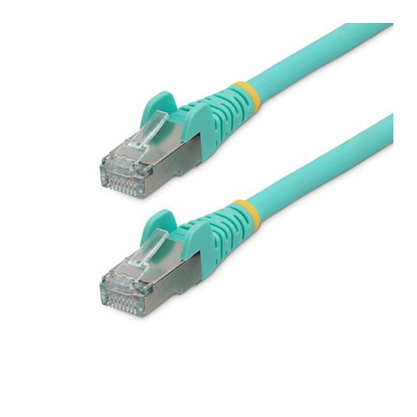 StarTech.com Cavo Ethernet CAT 6a - 10m - Acqua - Cavo di rete LAN Low Smoke Zero Halogen (LSZH) - 10GbE 500MHz 100W PoE++ - Filo/Cavo patch schermato S/FTP con spinotto RJ45 antigroviglio e rilievi di trazione, 10 m, Cat6a, S/FTP (S-STP), RJ-45, RJ-45, Colore acqua