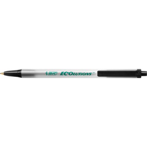 Penna a sfera a scatto ECOlutions - punta 1,0mm - nero - punta 1,0mm - Bic - conf. 50 pezzi