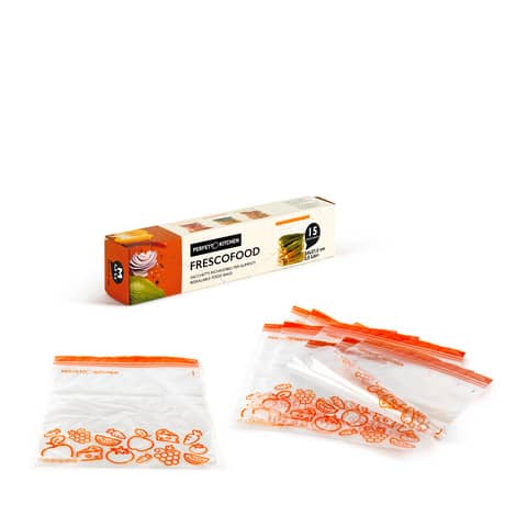 Buste per alimenti FrescoFood - medium - 24 x 27,5 cm - Perfetto - conf. 15 pezzi