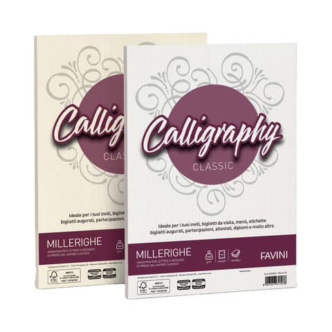 Carta Calligraphy Millerighe - A4 - 200 gr …