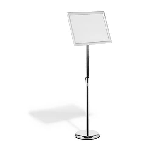 Espositore con cornice a scatto - alluminio - da pavimento - A3 - Durable