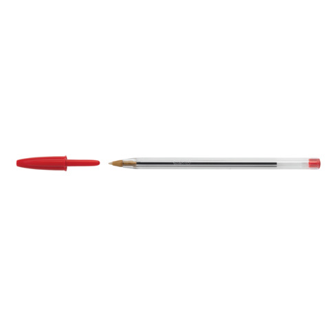 Penna a sfera Cristal - punta media 1,0mm - rosso - Bic - conf. 50 pezzi