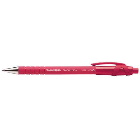 Penna a sfera a scatto Flexgrip Ultra - punta 1,0mm - rosso - Papermate
