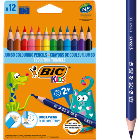 Matita colorata Evolution Triangle - colori assortiti - Bic - conf. 12 pezzi