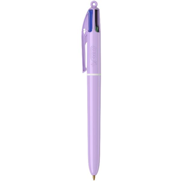 Penna sfera a scatto 4 Colori Pastel - …