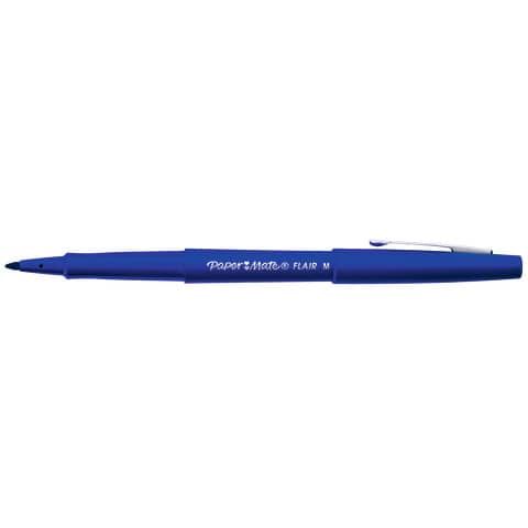 Pennarello Flair Nylon - punta feltro - 1,10mm - blu - Papermate