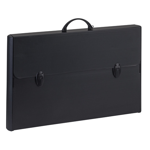 Valigetta polionda Total Black - 37 x 60 cm - dorso rigido 5 cm - PPL - nero - Favorit
