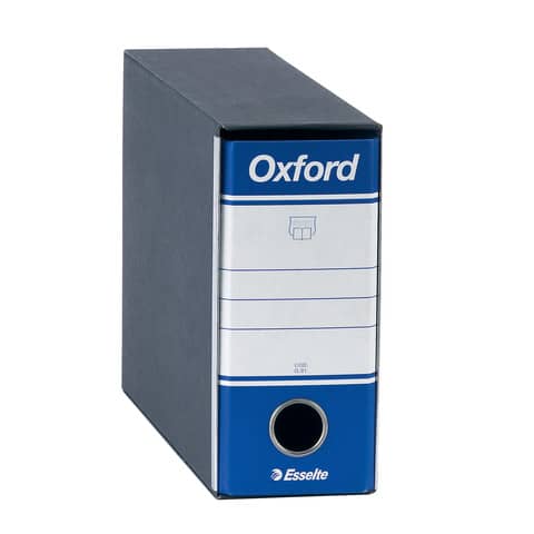 Registratore Oxford G81 - dorso 8 cm - memorandum 23 x 18 cm - blu - Esselte
