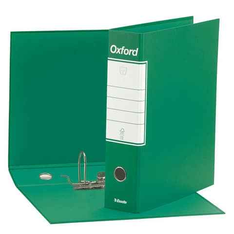 Registratore Oxford G83 - dorso 8 cm - commerciale 23 x 30 cm - verde - Esselte