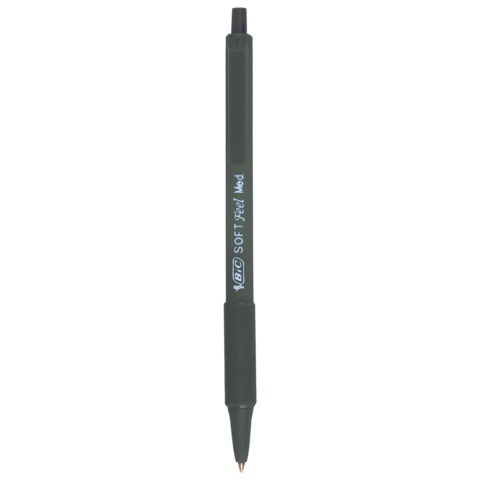 Penne a sfera a scatto Soft Feel - punta 1,0mm - nero - Bic - conf. 12 pezzi