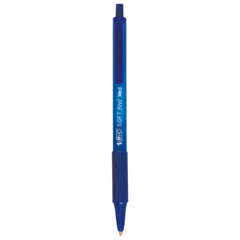 Penne a sfera a scatto Soft Feel - punta 1,0mm - blu - Bic - conf. 12 pezzi