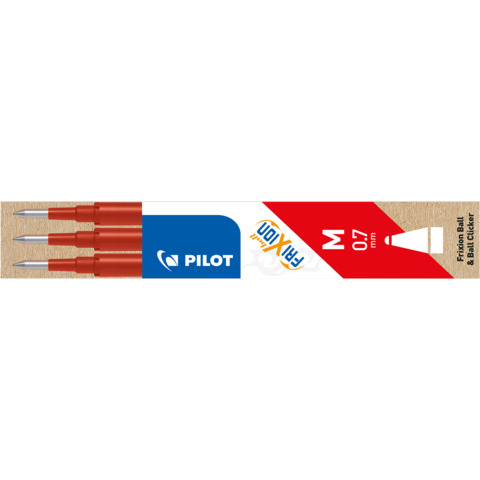 Refill a sfera Frixionball - punta 0,7mm - rosso - Pilot - conf. 3 pezzi