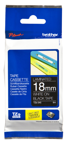 Brother - Nastro - Bianco/Nero - TZE345 - …