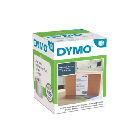 Rotolo 220 etichette LW S0904980 - 104 x 159 mm - carta - indirizzi XL - bianco - Dymo
