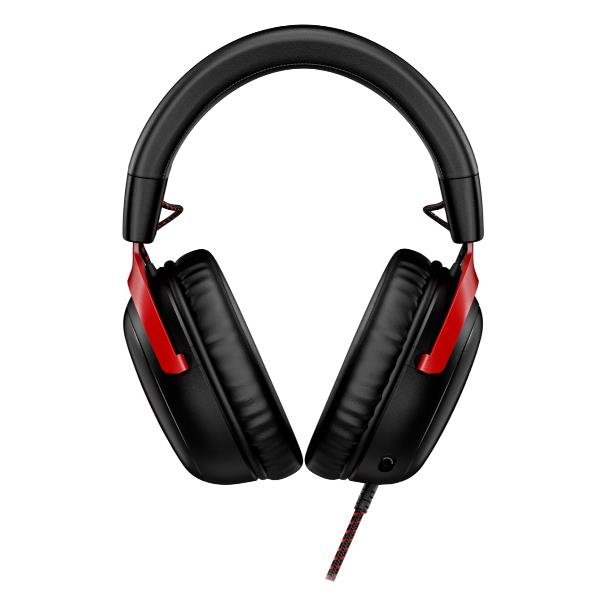 HyperX Cloud 3 - Cuffie con microfono - dimensione completa - cablato - USB, jack 3,5 mm - nero, rosso