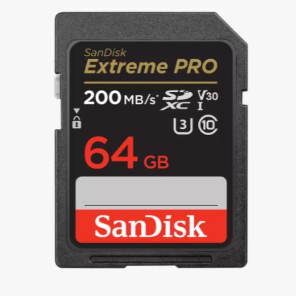 SanDisk Extreme Pro - Scheda di memoria flash - 64 GB - Video Class V30 / UHS-I U3 / Class10 - UHS-I SDXC