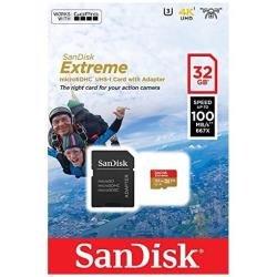 SanDisk Extreme - Scheda di memoria flash (adattatore microSDHC per SD in dotazione) - 32 GB - A1 / Video Class V30 / UHS-I U3 - UHS-I microSDHC