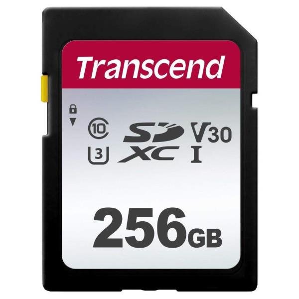 Transcend 300S - Scheda di memoria flash - 256 GB - Video Class V30 / UHS-I U3 / Class10 - UHS-I SDXC