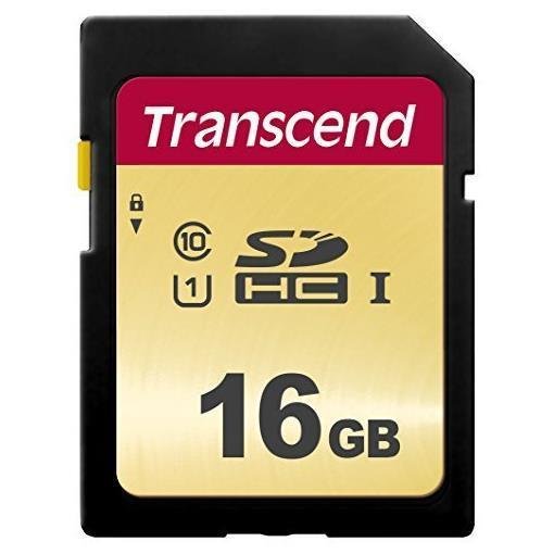 Transcend 500S - Scheda di memoria flash - 16 GB - UHS-I U1 / Class10 - UHS-I SDHC