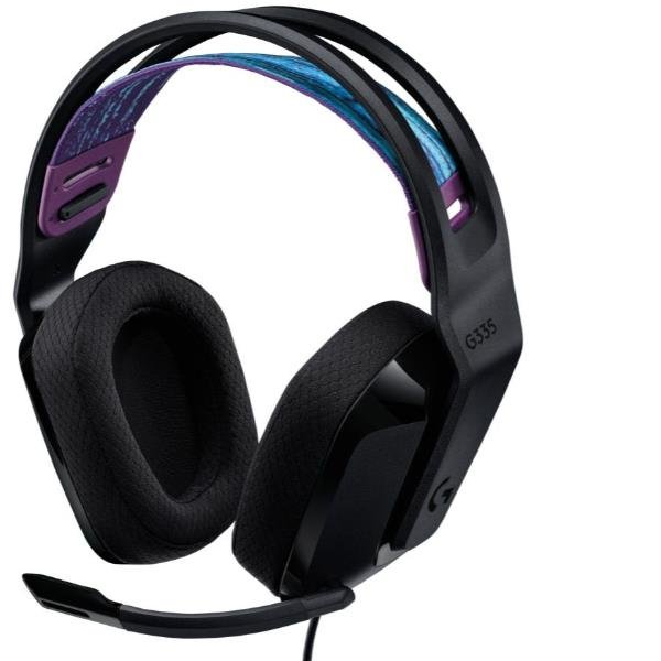 Logitech G G335 Wired Gaming Headset - Cuffie con microfono - dimensione completa - cablato - jack 3,5 mm - nero - Certificato Discord