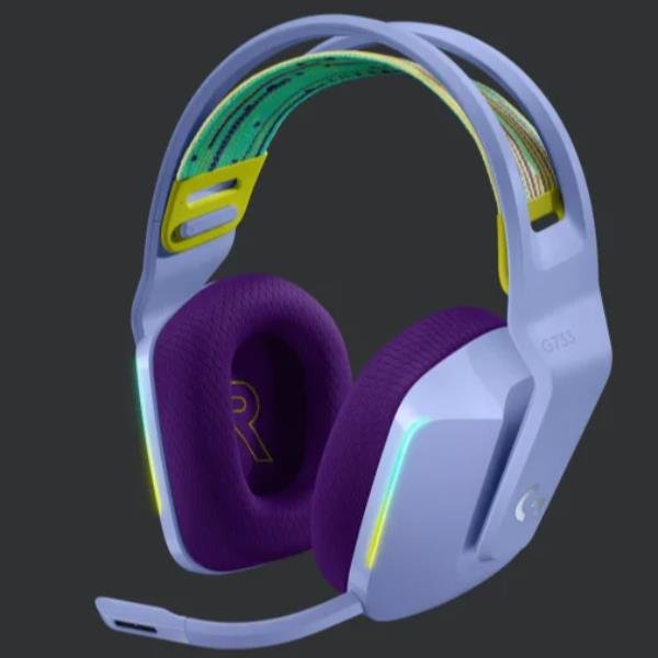 Logitech G G733 LIGHTSPEED Wireless RGB Gaming Headset - Cuffie con microfono - dimensione completa - 2,4 GHz - senza fili - lilla