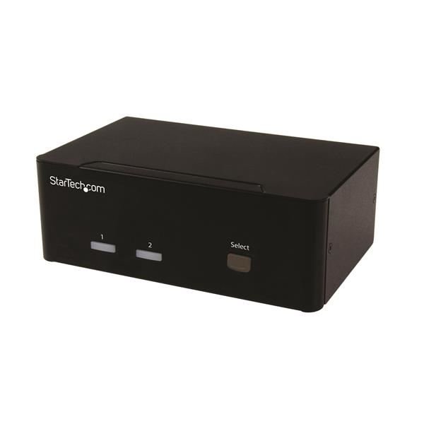 StarTech.com Switch Commutatore a 2 porte - KVM USB 2.0 a doppio VGA con Hub USB a 2 porte e 3,5mm audio - Switch KVM / audio / USB - 2 x KVM / audio / USB - 1 utente locale - desktop - per P/N: SVA12M2NEUA, SVA12M5NA